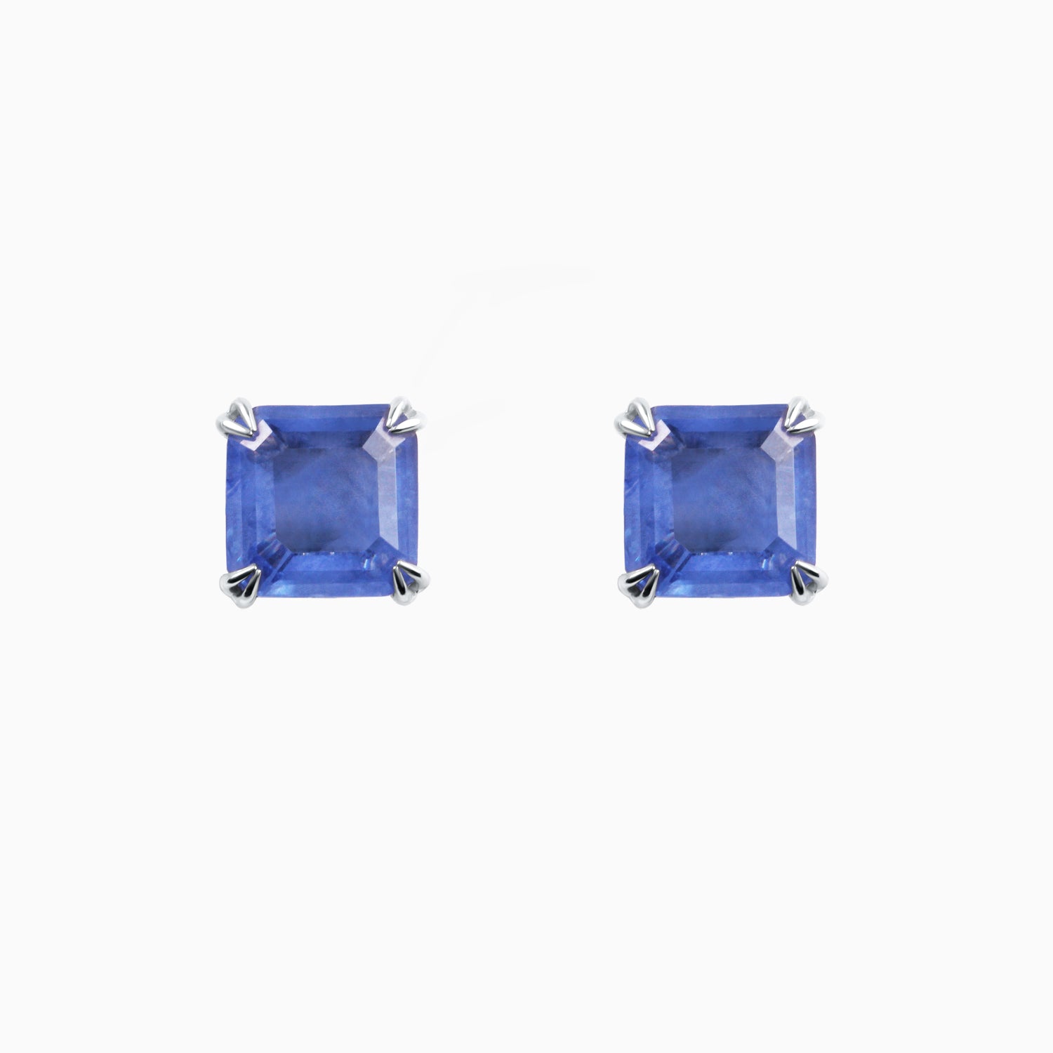 Tanzanite Quartz Silver Stud Earrings