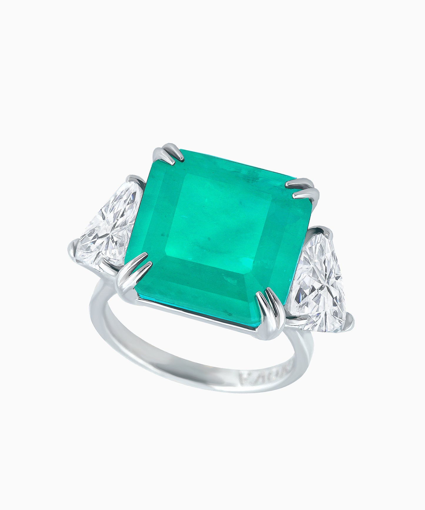 Tourmaline Quartz Silver Ring with with Cubic Zirconia Accents