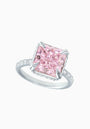Fancy Pink Fabulite Silver Ring