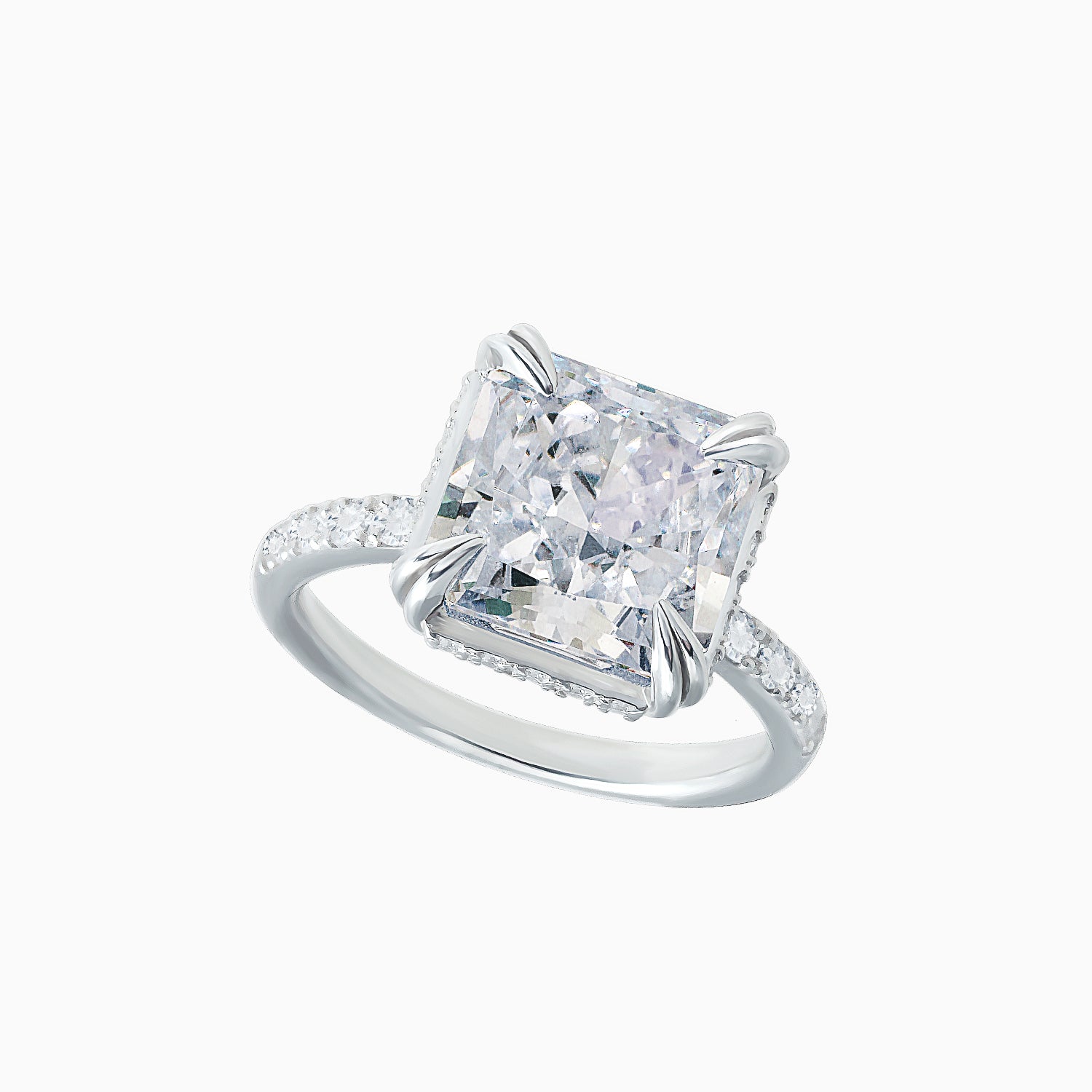 Clear Fabulite Silver Ring