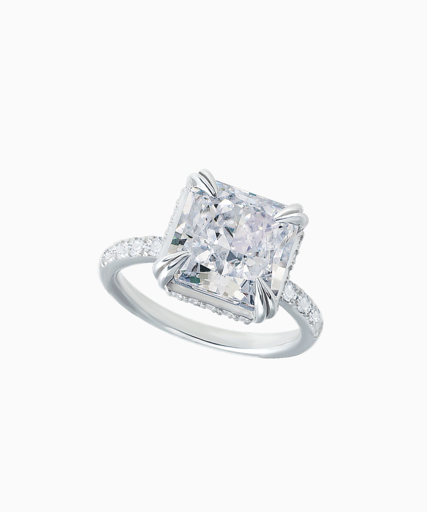 Clear Fabulite Silver Ring