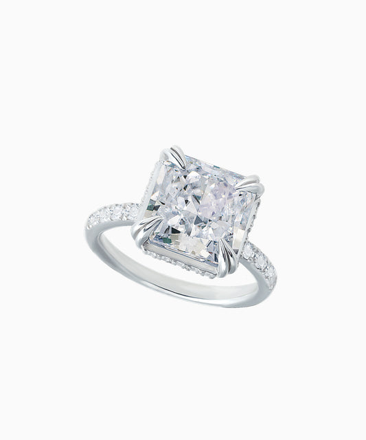 Clear Fabulite Silver Ring