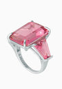 Light Pink Zircon Silver Ring