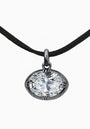 Black Rhodium Oval Pendant