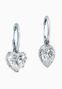 Asymmetrical Hoop Earrings in Rhodium-Plated Sterling Silver
