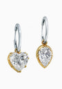 Asymmetrical Clicker Earrings with Zircons