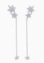 Comet Earrings in White Rhodium-Plated Sterling Silver