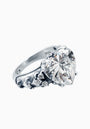 Silver Heart-Cut Cubic Zirconia Ring