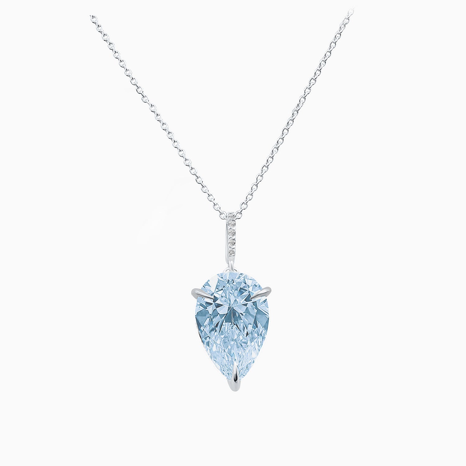 Fancy Blue Fabulite Silver Pendant