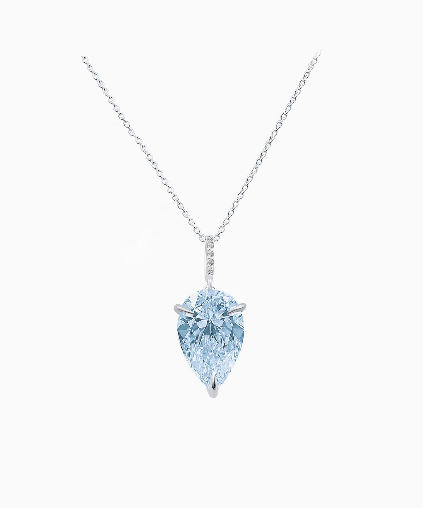 Fancy Blue Fabulite Silver Pendant