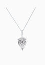 Pear-Cut Fabulite Silver Pendant