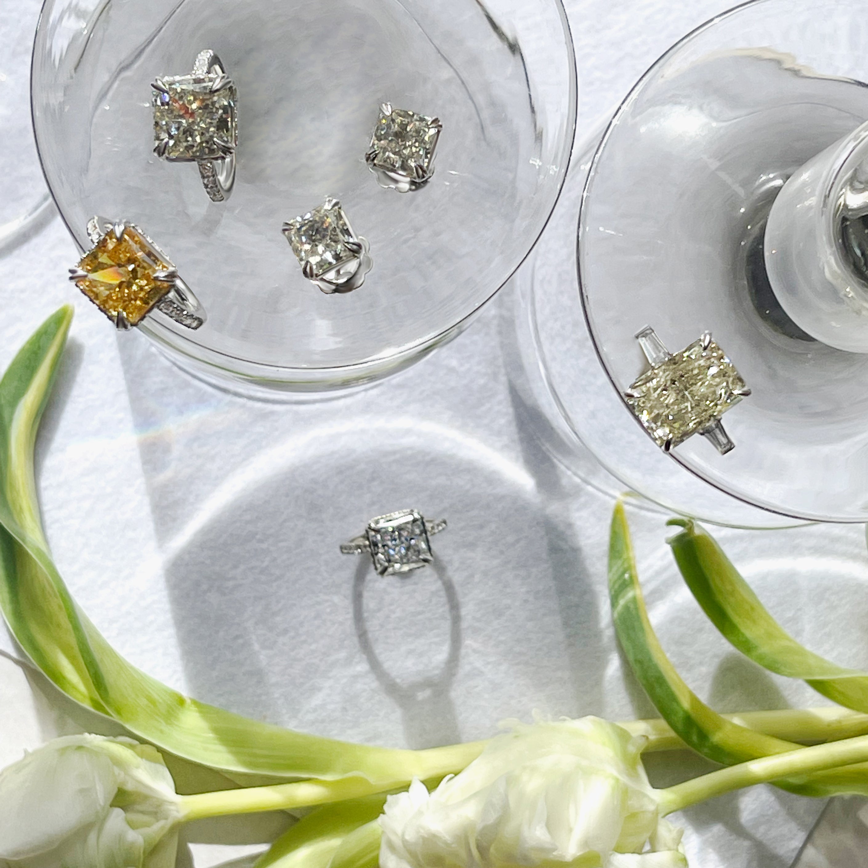 Clear Fabulite Silver Ring