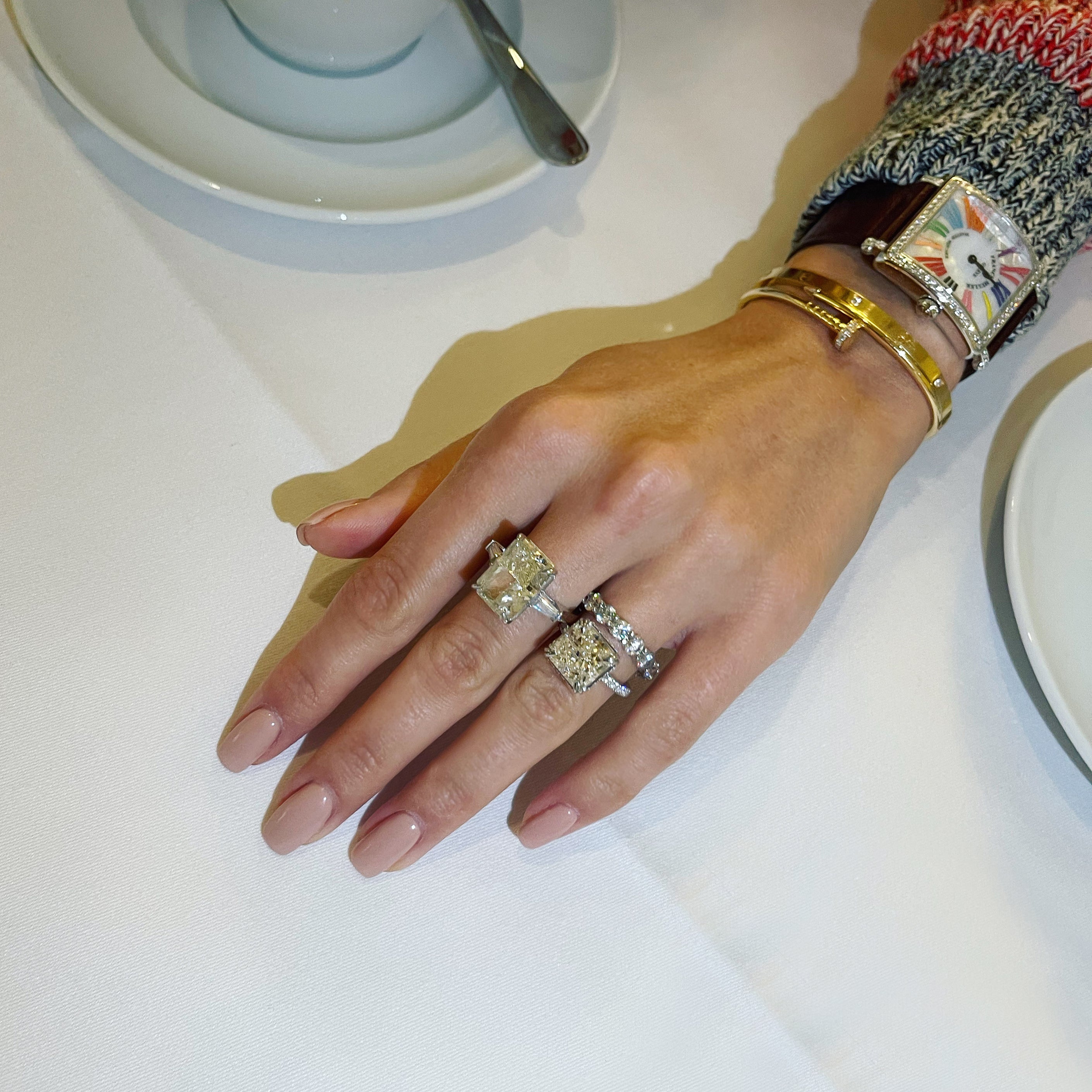 Fancy Light Yellow Fabulite Silver Ring