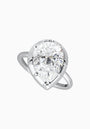 Pear-Cut Zircon Ring in Sterling Silver