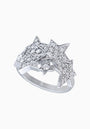 Orbit of Stars Ring in White Rhodium-Plated Sterling Silver