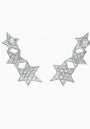Milky Way Stud Earrings in White Rhodium-Plated Sterling Silver