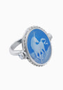 Unicorn Cameo Ring in Sterling Silver