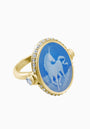 Gold-Plated Unicorn Cameo Ring